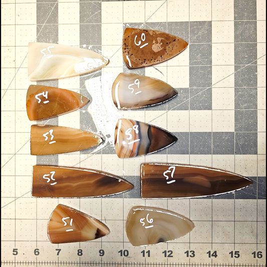 Page 6, Brazilian Agate Preforms,Flintknapping Slabs.