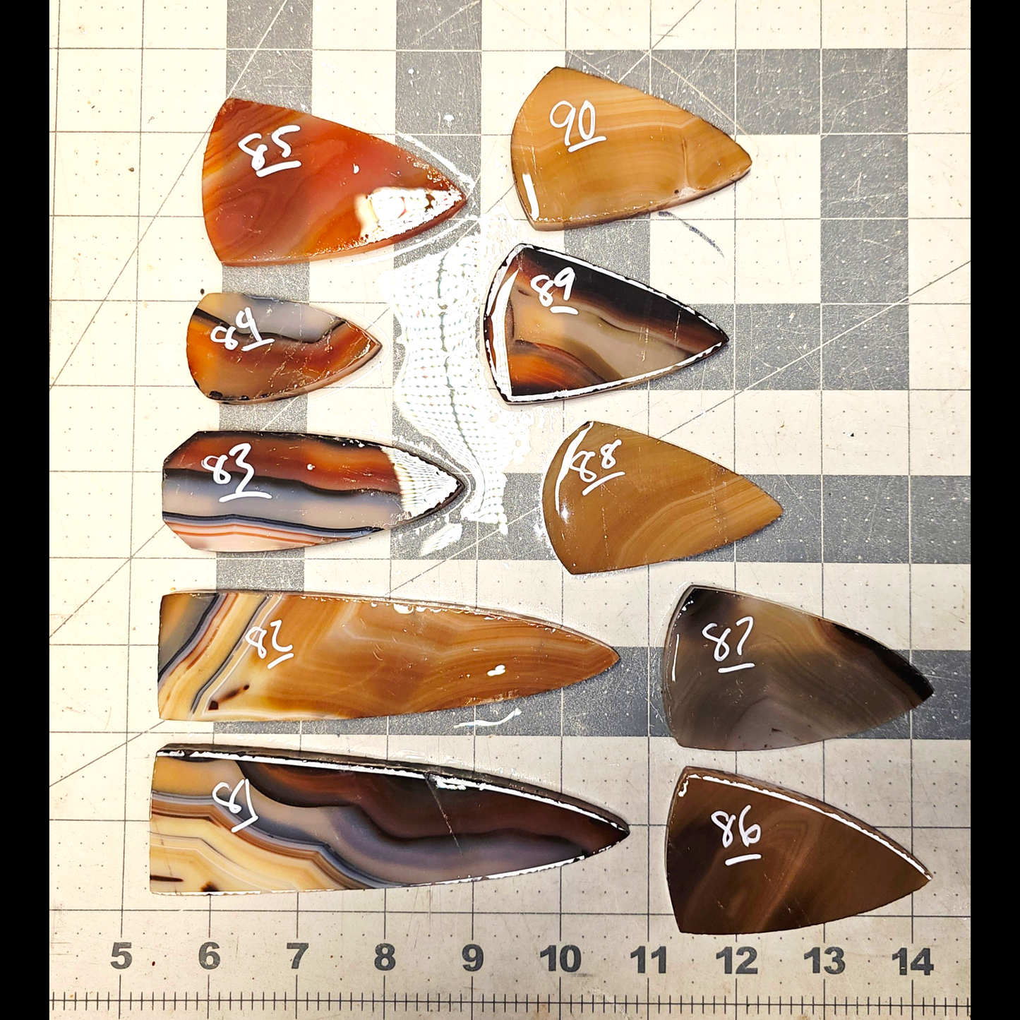 Page 9, Brazilian Agate Preforms,Flintknapping Slabs
