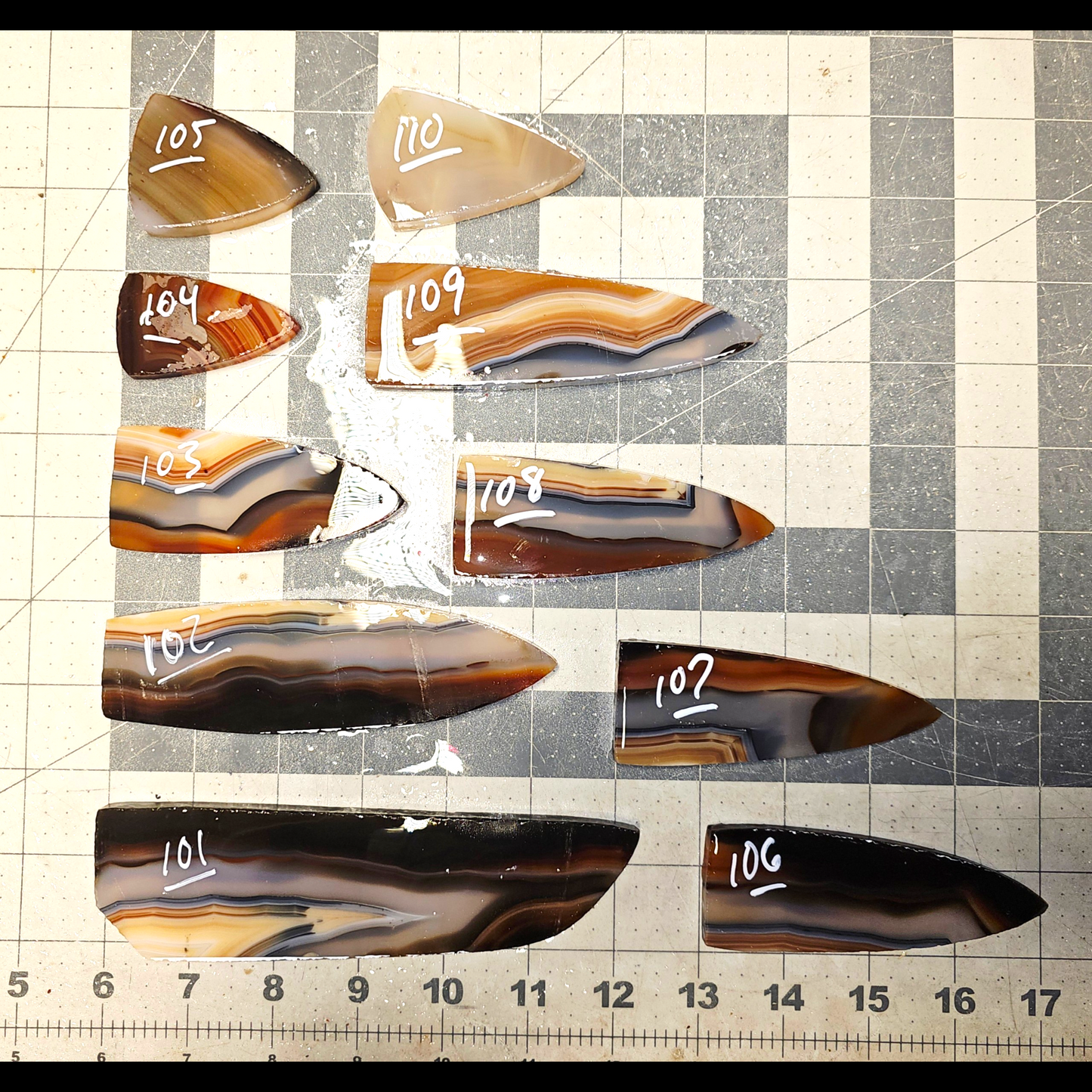 Page 11, Brazilian Agate Preforms,Flintknapping Slabs