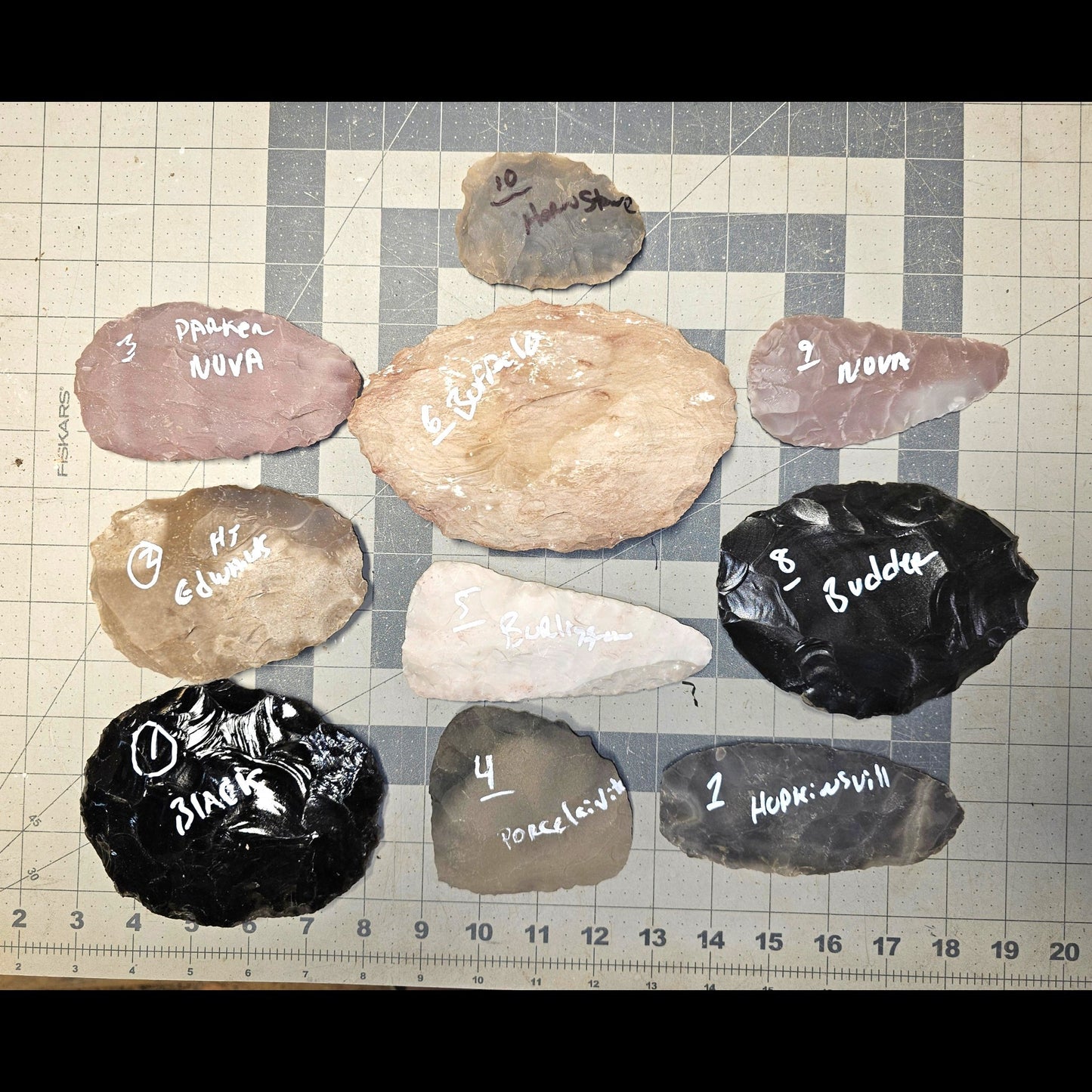 Page 1 Bifaces, Flintknapping Stone, Flint , Chert