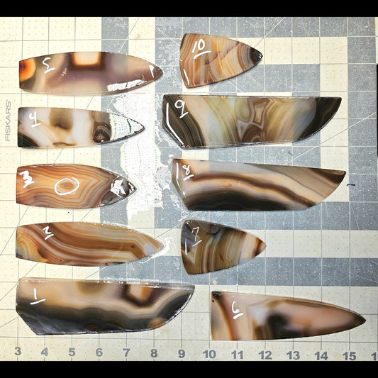 Page 1, Brazilian Agate Preforms,Flintknapping Slabs.