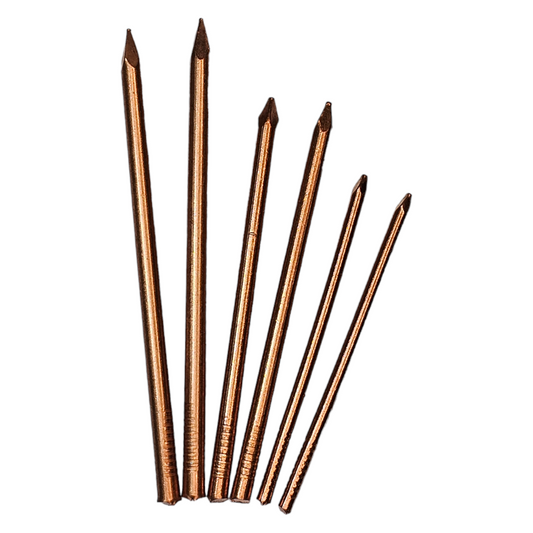 Pack of Assorted solid copper nails flintknapping