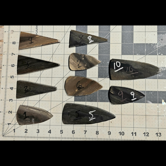 Page 1 Heat Treated Georgetown Pressure Slabs, High Grade Flint, Flintknapping Slabs