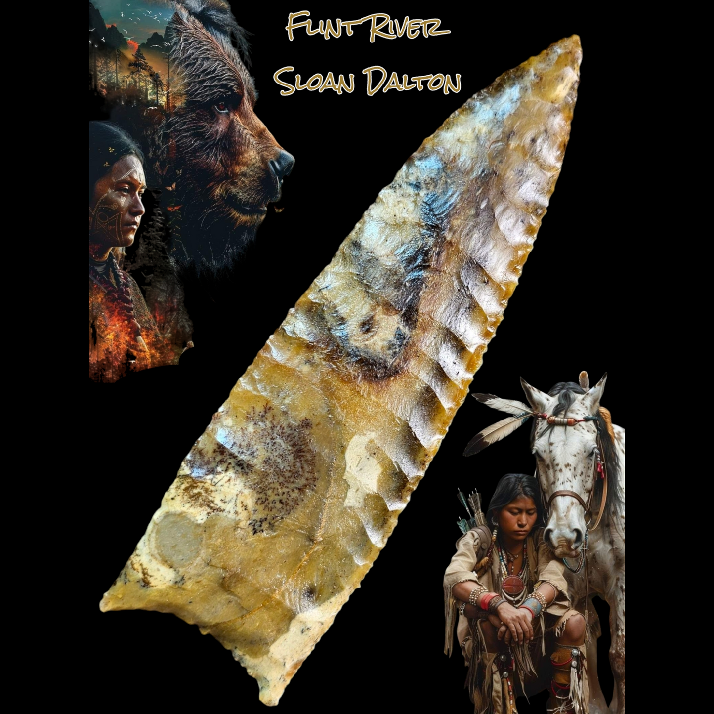 Page 1, Dagger Blade, Sloan Dalton, Holland, Hardin Performs,Flintknapping Slabs.