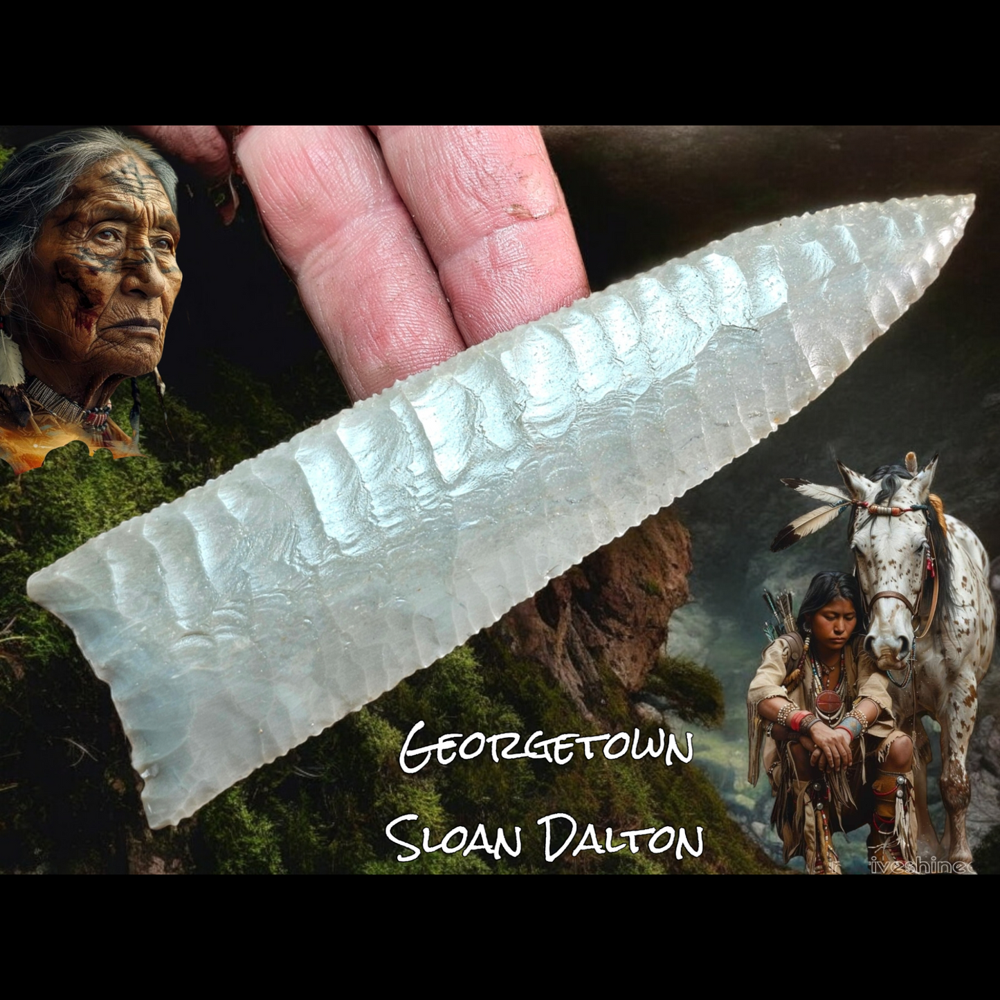 Page 2, Dagger Blade, Sloan Dalton, Holland, Hardin Performs,Flintknapping Slabs.