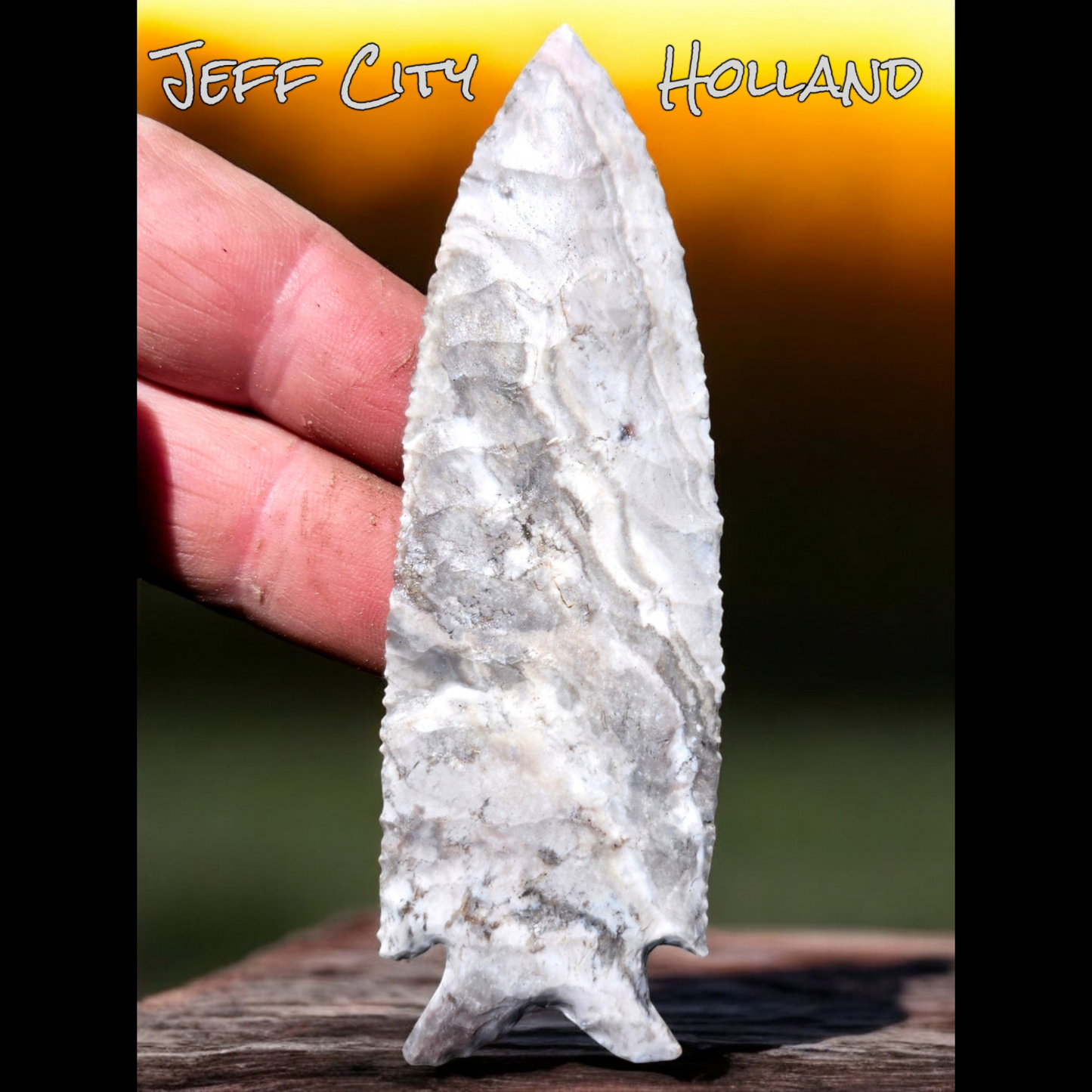 Page 1, Dagger Blade, Sloan Dalton, Holland, Hardin Performs,Flintknapping Slabs.