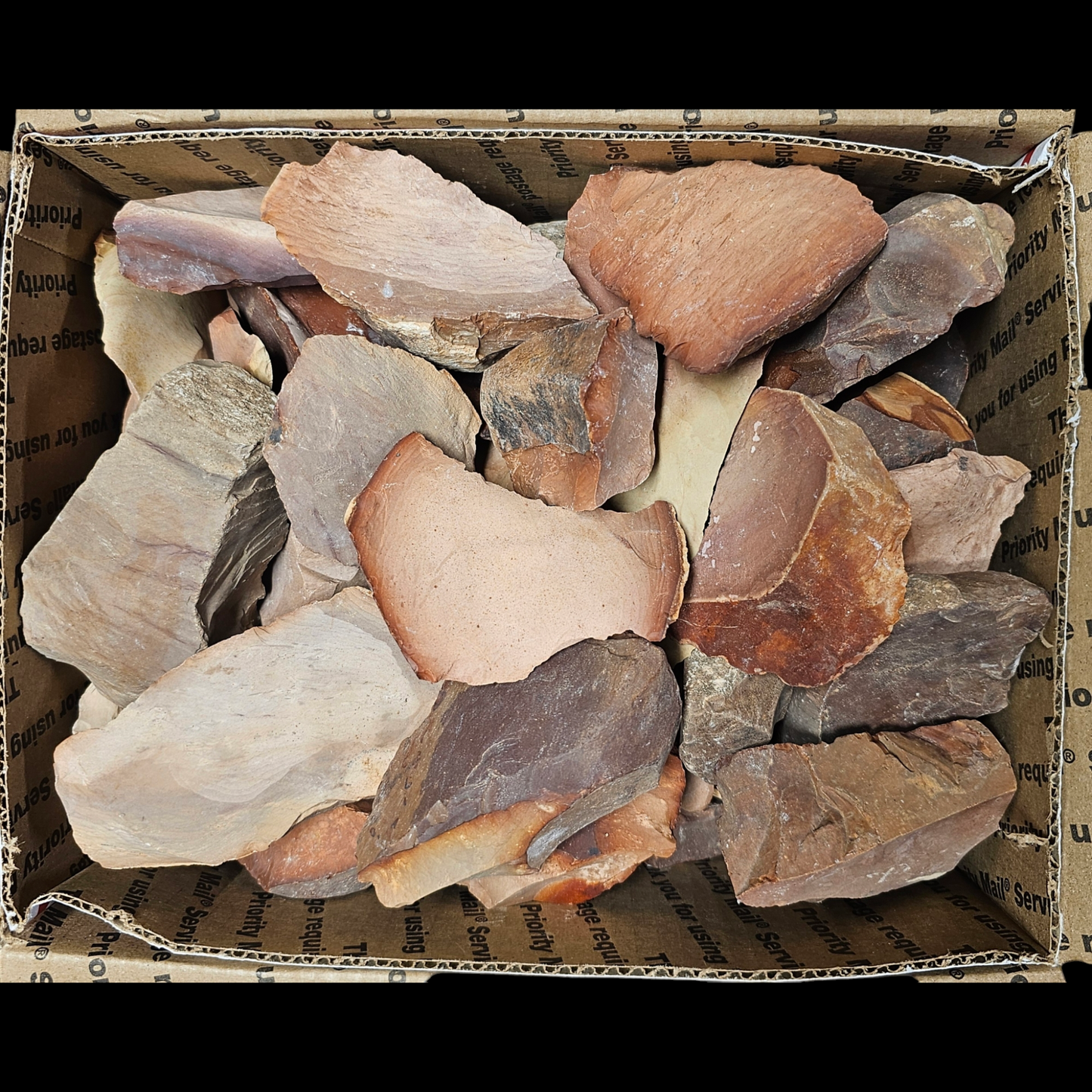 20+ Pounds Heat Treated Buffalo River Clunkers, High Grade Flint, Flintknapping, Lapidary