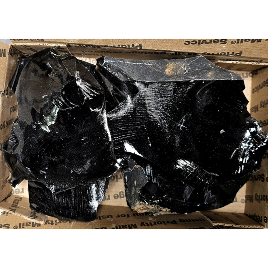 3+ Lbs of Black Obsidian Spalls & Flakes, Flintknapping, Volcanic Glass