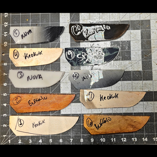 Page 1, Knife Blade Preforms,Flintknapping Slabs.
