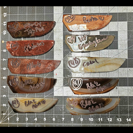 Page 5, Knife Blade Preforms,Flintknapping Slabs.