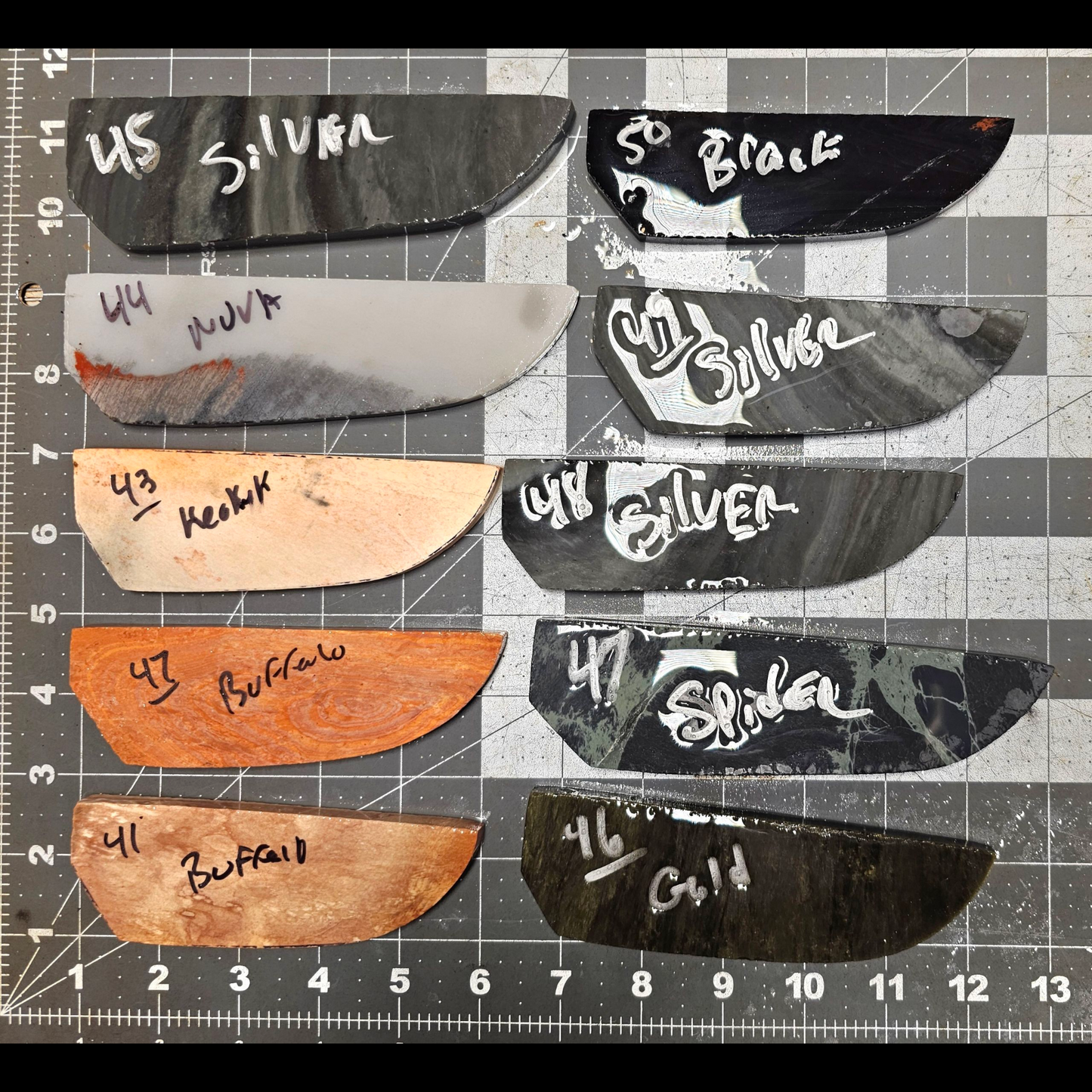 Page 5, Knife Blade Preforms,Flintknapping Slabs.