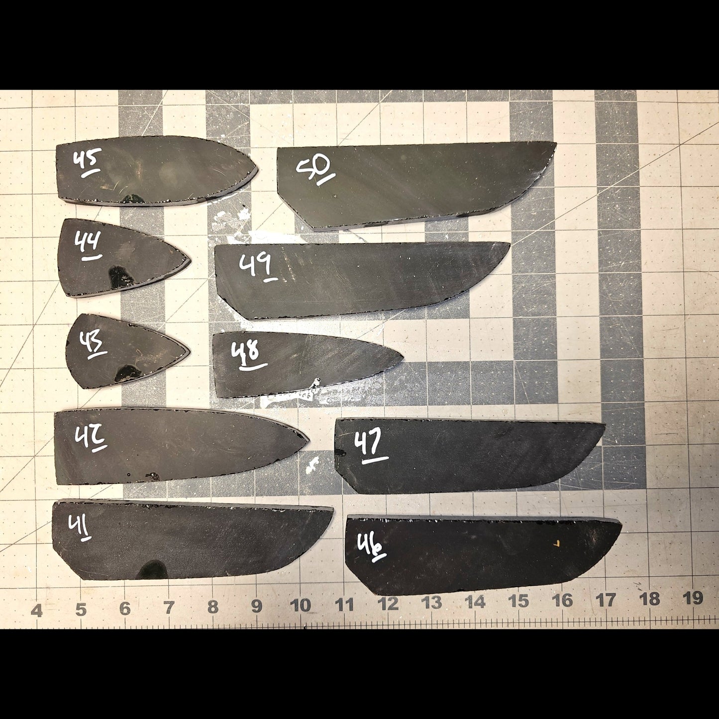Page 5 Mexican Rainbow Obsidian Preforms, Flintknapping Slabs.