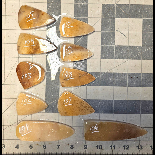 Page 11 Paiute Agate Preforms, Flintknapping Slabs.