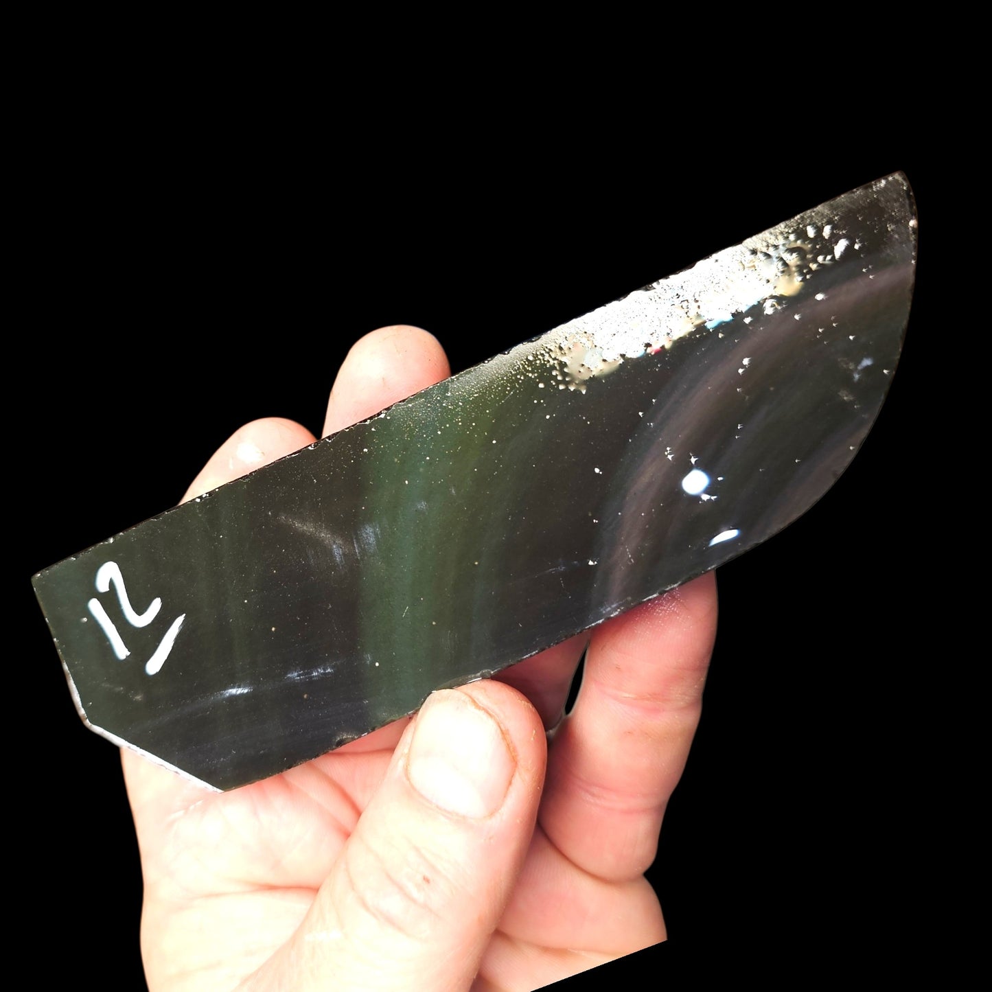 Page 2 Mexican Rainbow Obsidian Preforms, Flintknapping Slabs.
