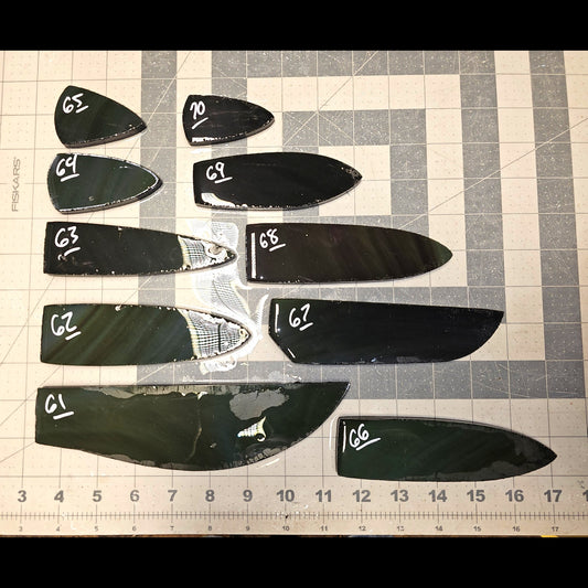 Page 7 Mexican Rainbow Obsidian Preforms, Flintknapping Slabs.