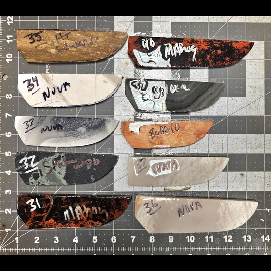 Page 4, Knife Blade Preforms,Flintknapping Slabs.