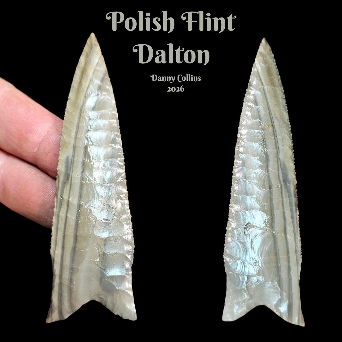 Polish Flint Dalton Arrowhead / Spear Point, Dalton