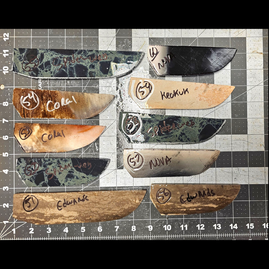Page 6, Knife Blade Preforms,Flintknapping Slabs.