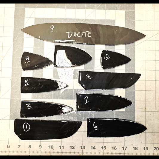 Page 1 Dacite Preforms, Flintknapping Slabs.