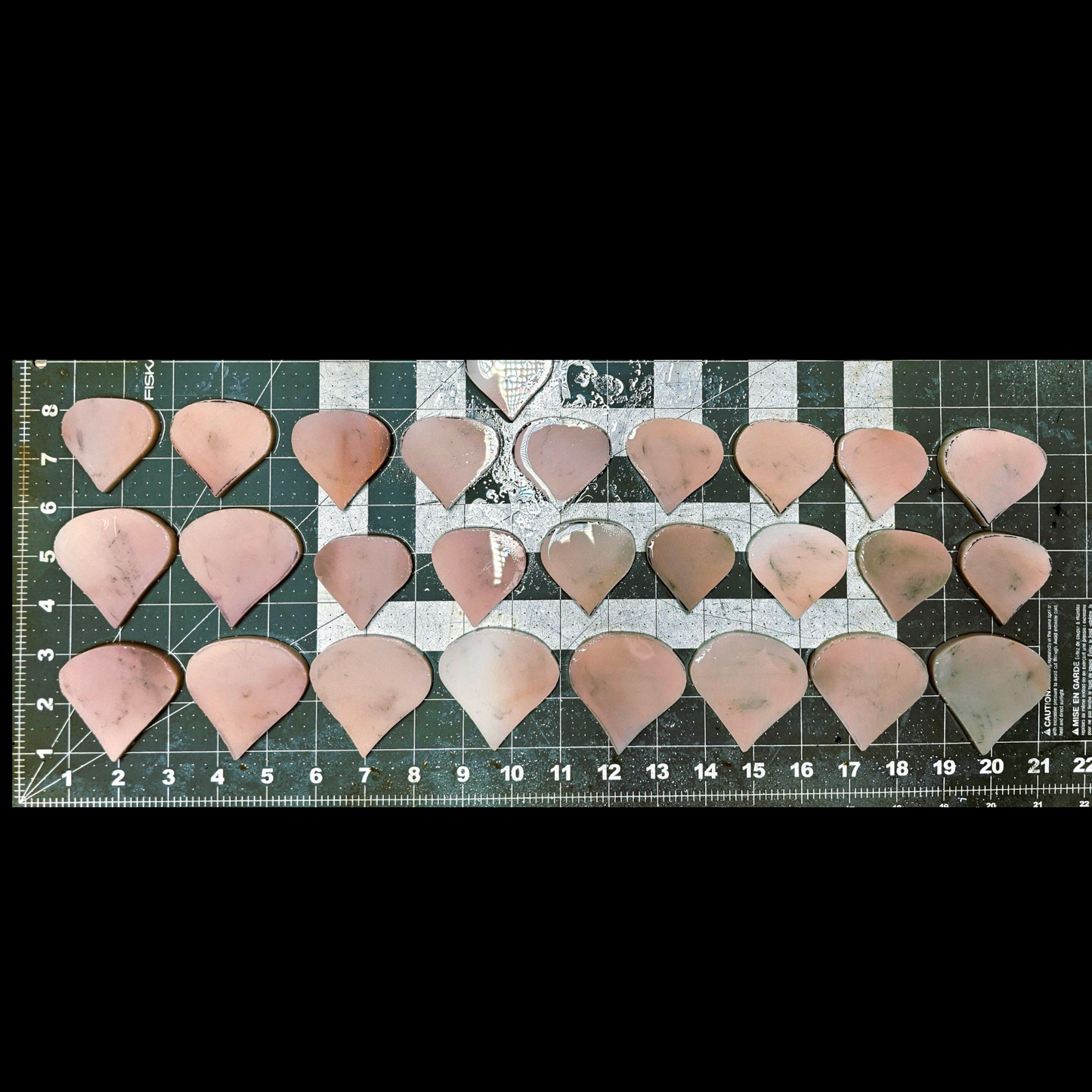 Pink Novaculite Heart Preforms,Flintknapping Slabs.