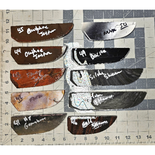 Page 5, Knife Blade Preforms,Flintknapping Slabs.