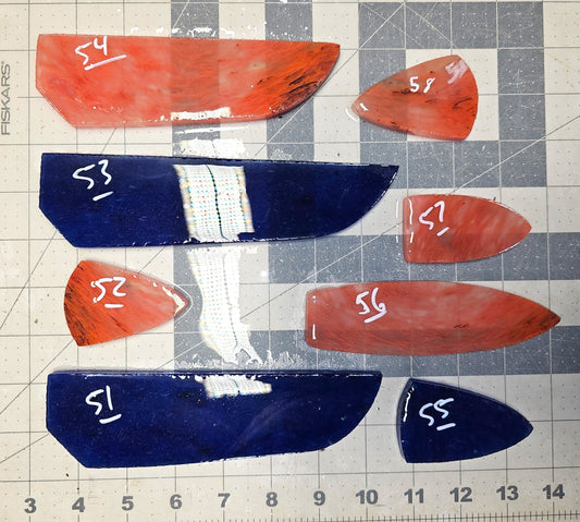 Page 6 Cherry & Blue Quartz Glass Preforms, Flintknapping Slabs.