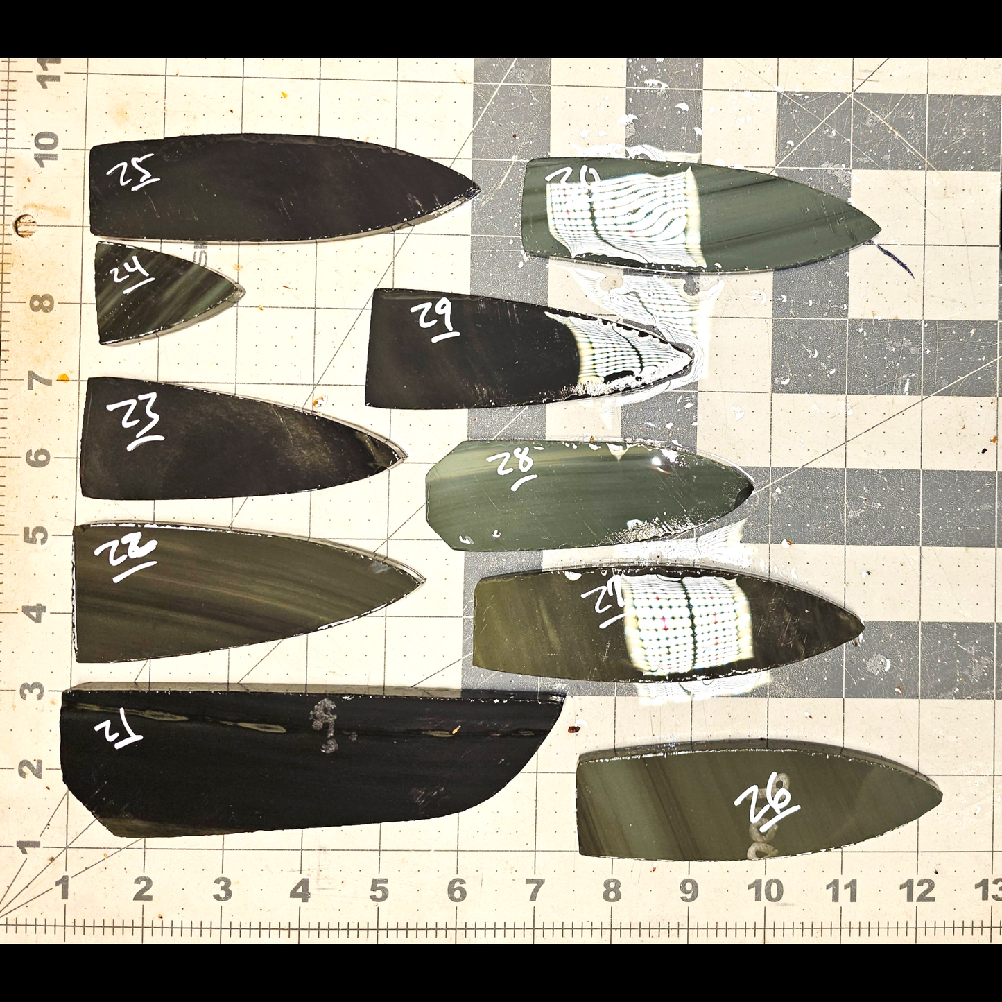 Page 3, Burns Green Obsidian Preforms,Flintknapping Slabs.