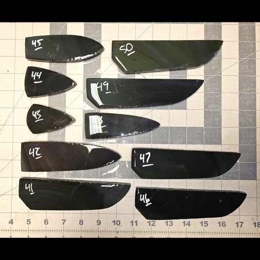 Page 5 Mexican Rainbow Obsidian Preforms, Flintknapping Slabs.