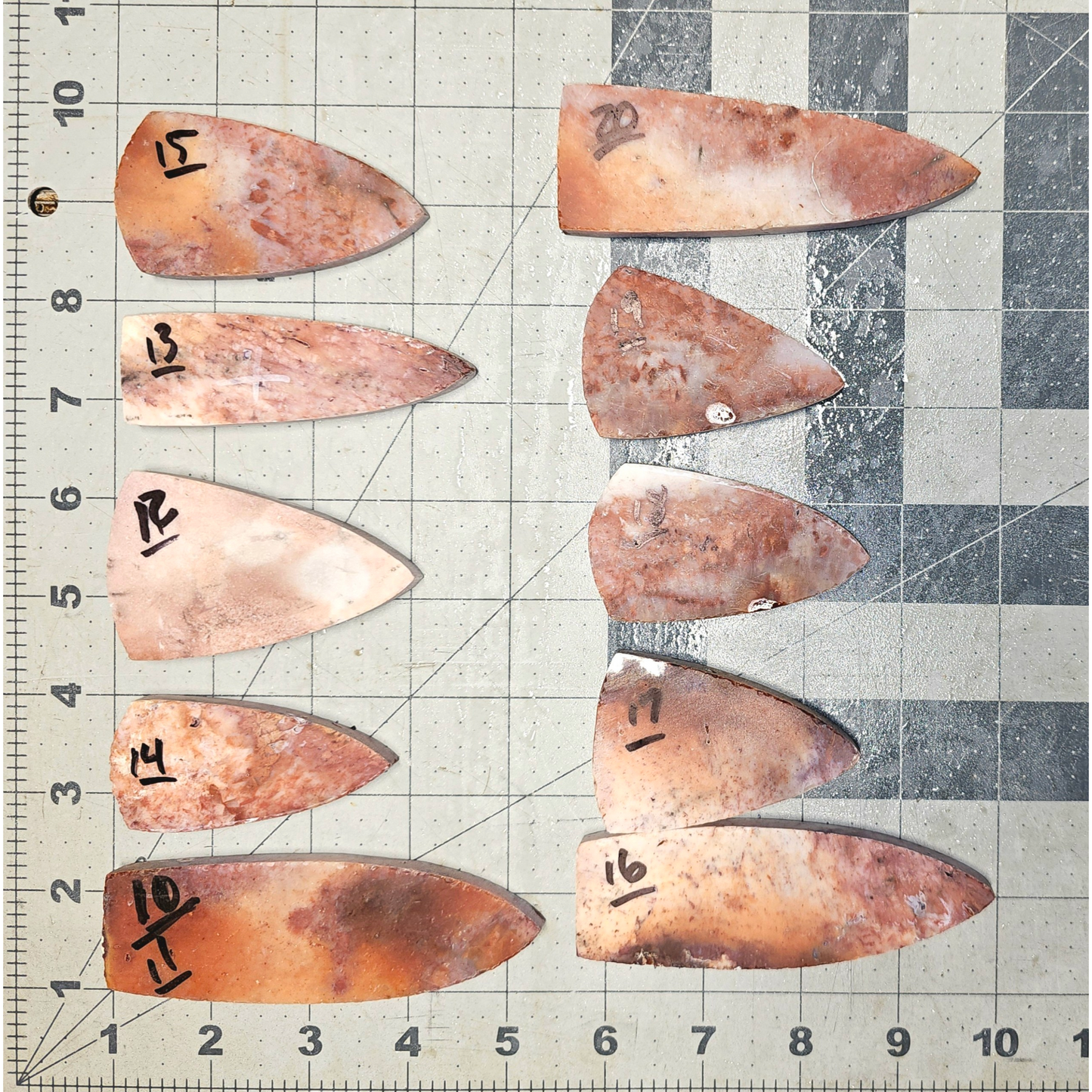 Page 2, Coastal  Plains Preforms,Flintknapping Slabs.