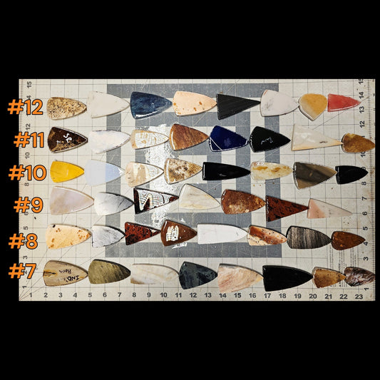 Page 2 Arrowhead Preforms, Mixed Material  Performs,Flintknapping Slabs.