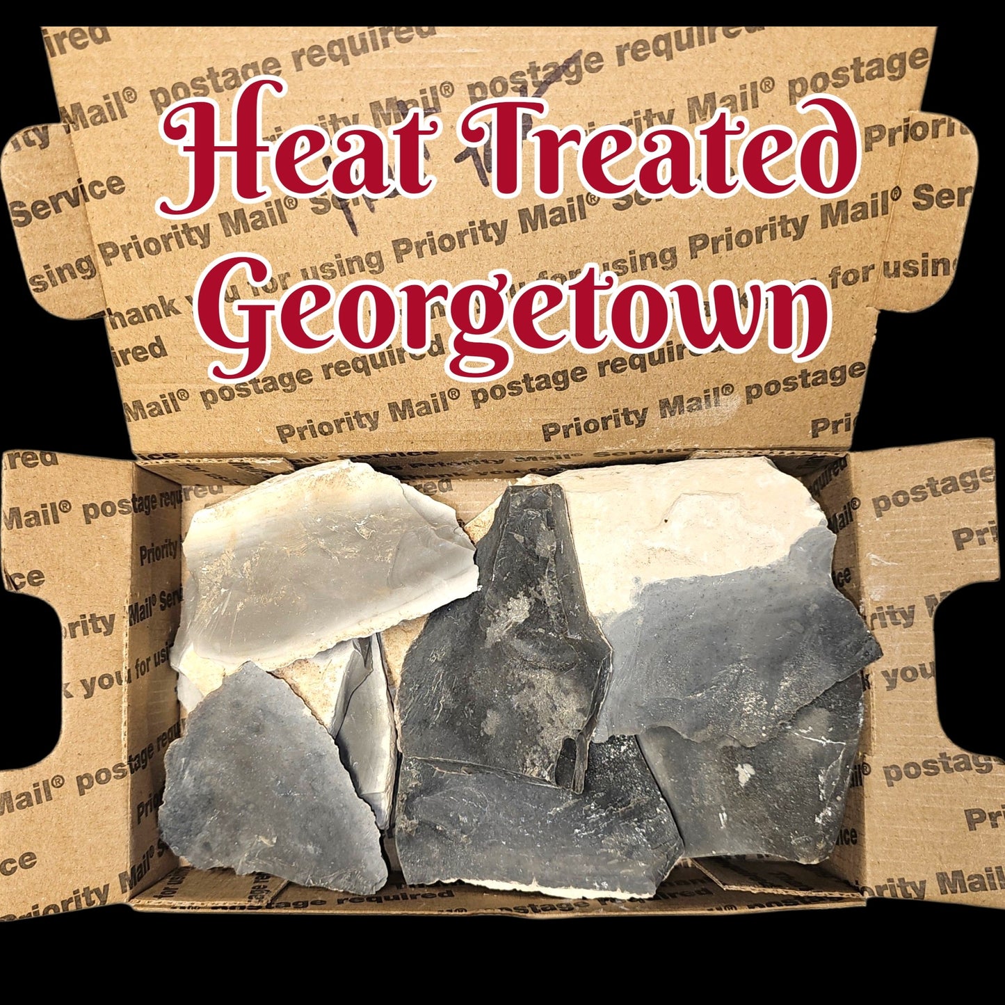 3+ Lbs Of Heat Treated Georgetown Flint, High Grade Flint, Flintknapping, Lapidary