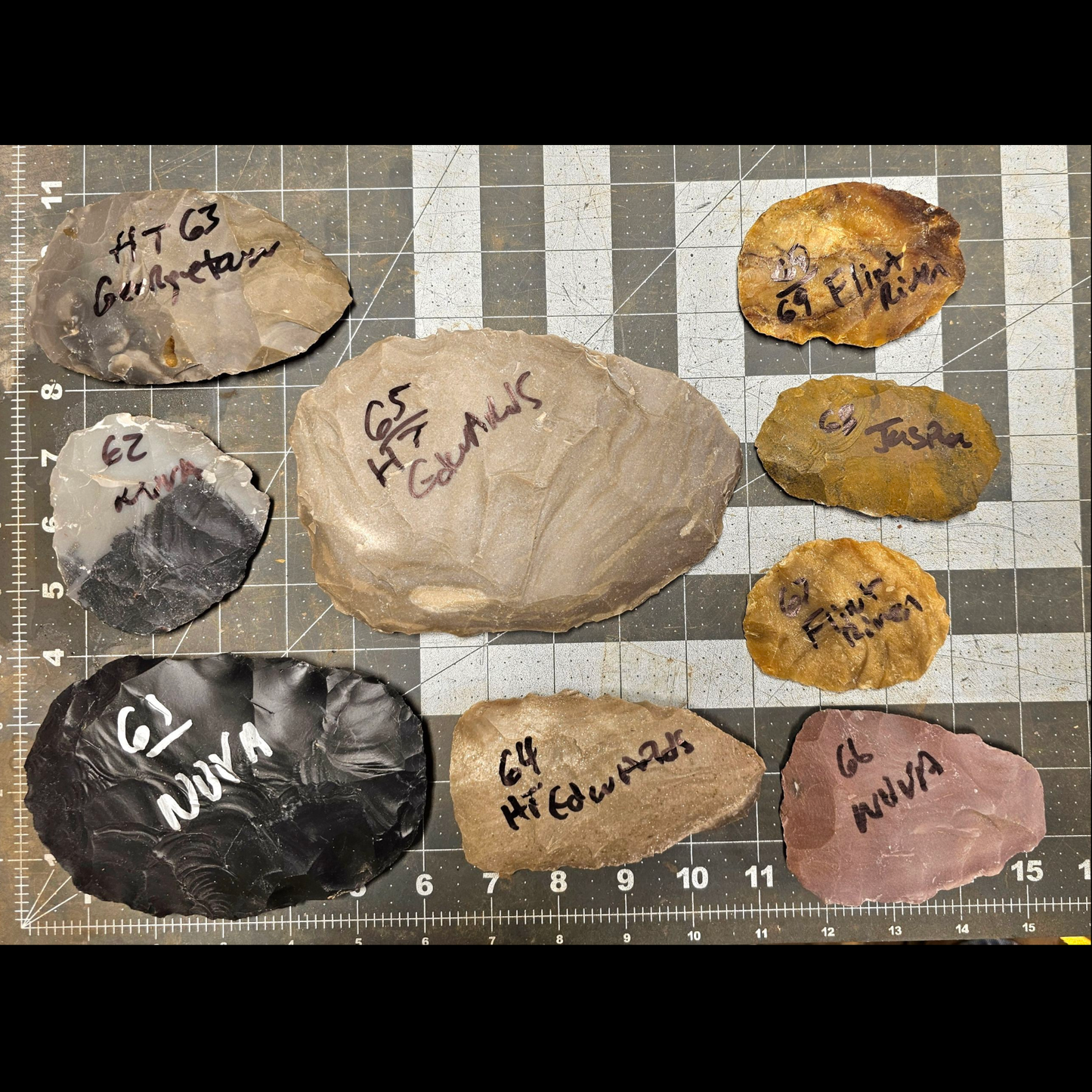 Page 7 Bifaces, Flintknapping Stone, Flint , Chert
