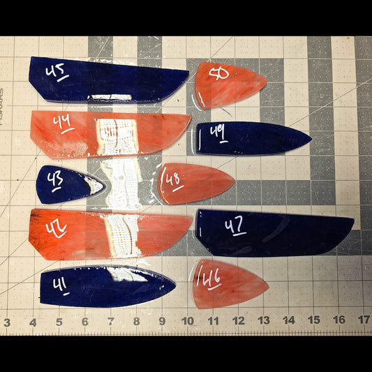 Page 5 Cherry & Blue Quartz Glass Preforms, Flintknapping Slabs.