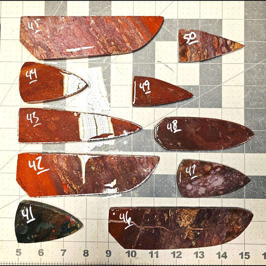 Page 5, Fancy Jasper Preforms,Flintknapping Slabs.