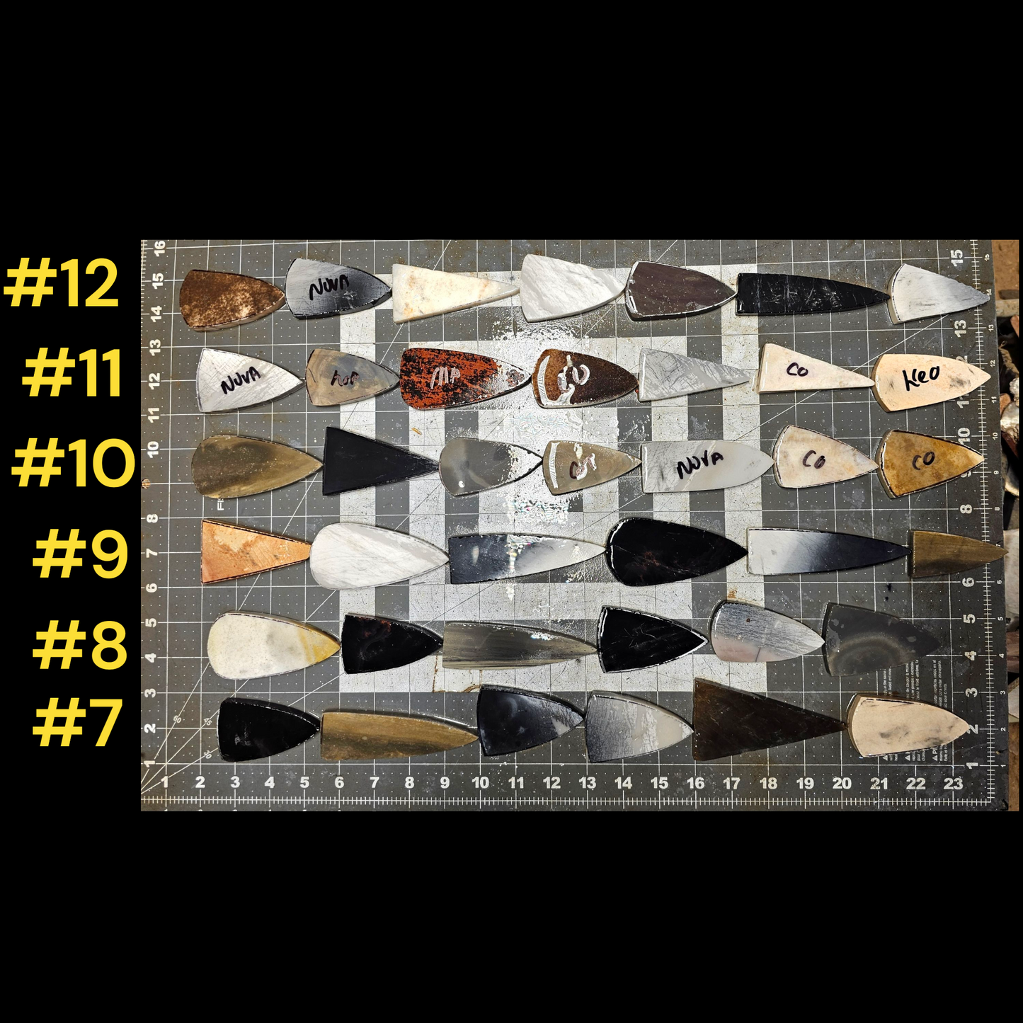 Page 2 Arrowhead Preforms, Mixed Material  Performs,Flintknapping Slabs.