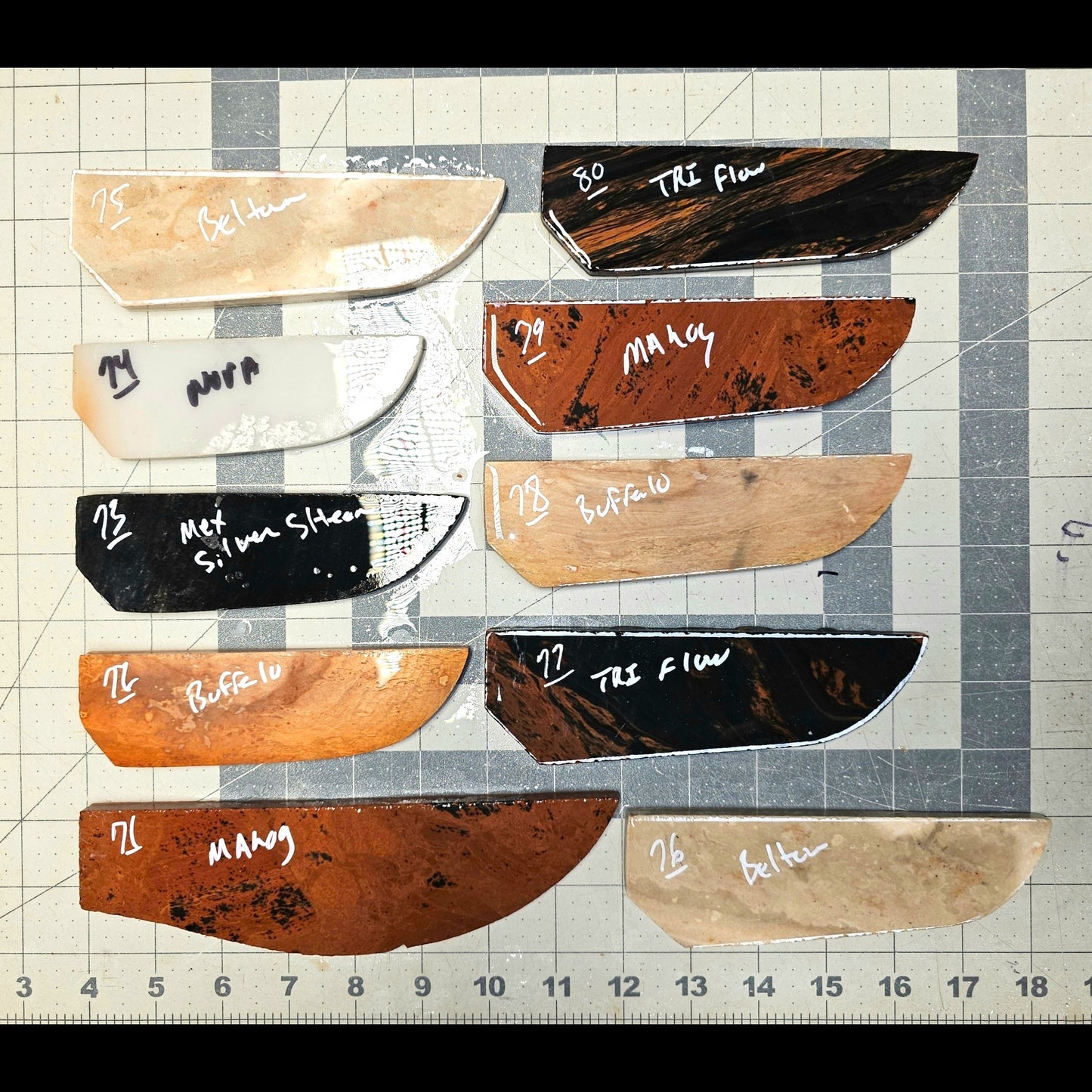 Page 8, Knife Blade Preforms,Flintknapping Slabs.