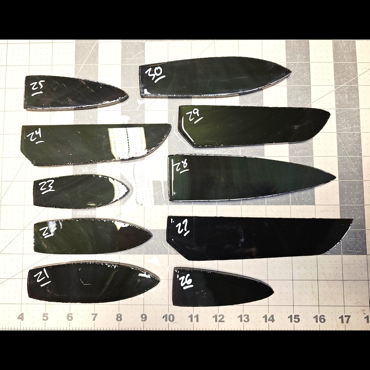 Page 3 Mexican Rainbow Obsidian Preforms, Flintknapping Slabs.
