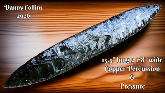 Black Obsidian Blade, ceremonial Blade / Spear Point