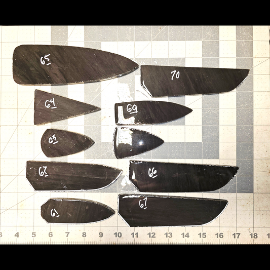 Page 7 Dacite Preforms, Black Butter Dacite, Flintknapping Slabs.