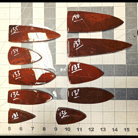 Page 13, Fancy Jasper Preforms,Flintknapping Slabs.