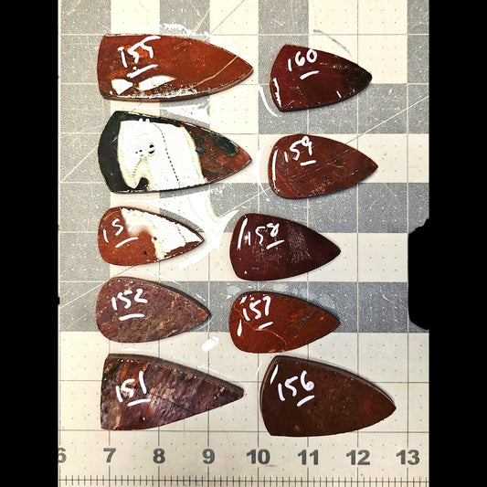 Page 15, Fancy Jasper Preforms,Flintknapping Slabs.