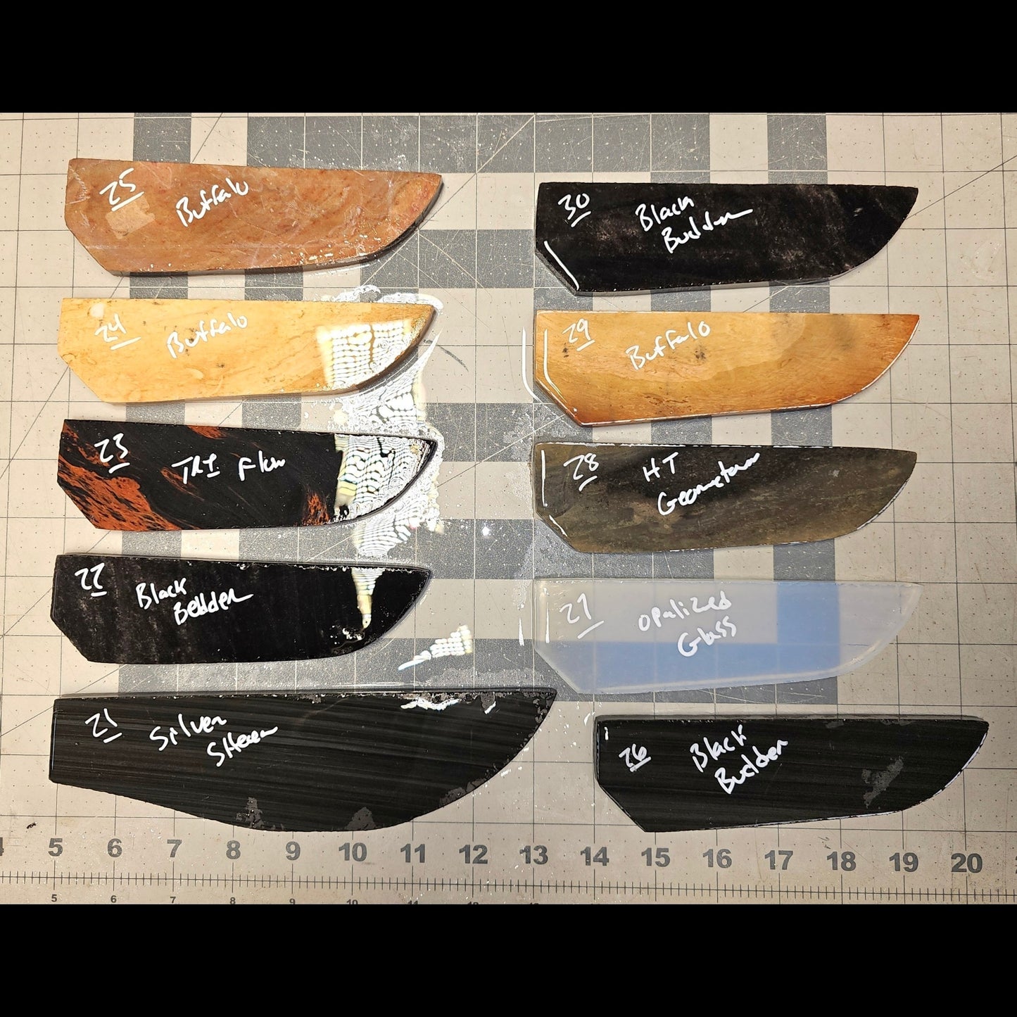 Page 3, Knife Blade Preforms,Flintknapping Slabs.