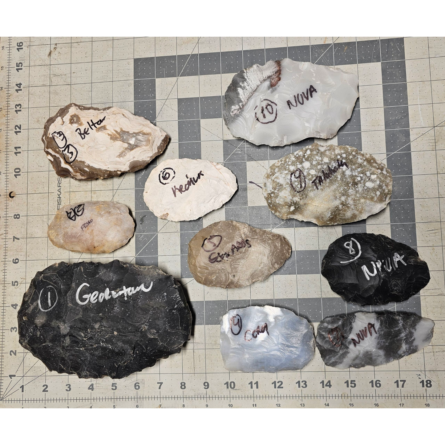 Page 1 Bifaces, Flintknapping Stone, Flint , Chert