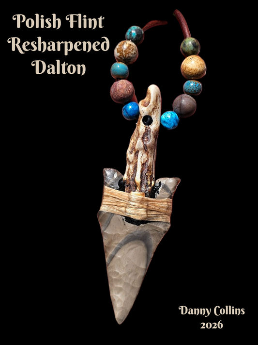 Polish Flint Dalton Arrowhead Necklace / Pendant, Dalton