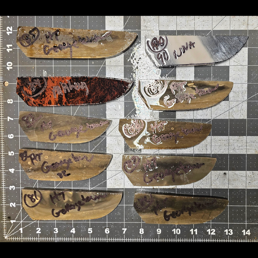 Page 9, Knife Blade Preforms,Flintknapping Slabs.