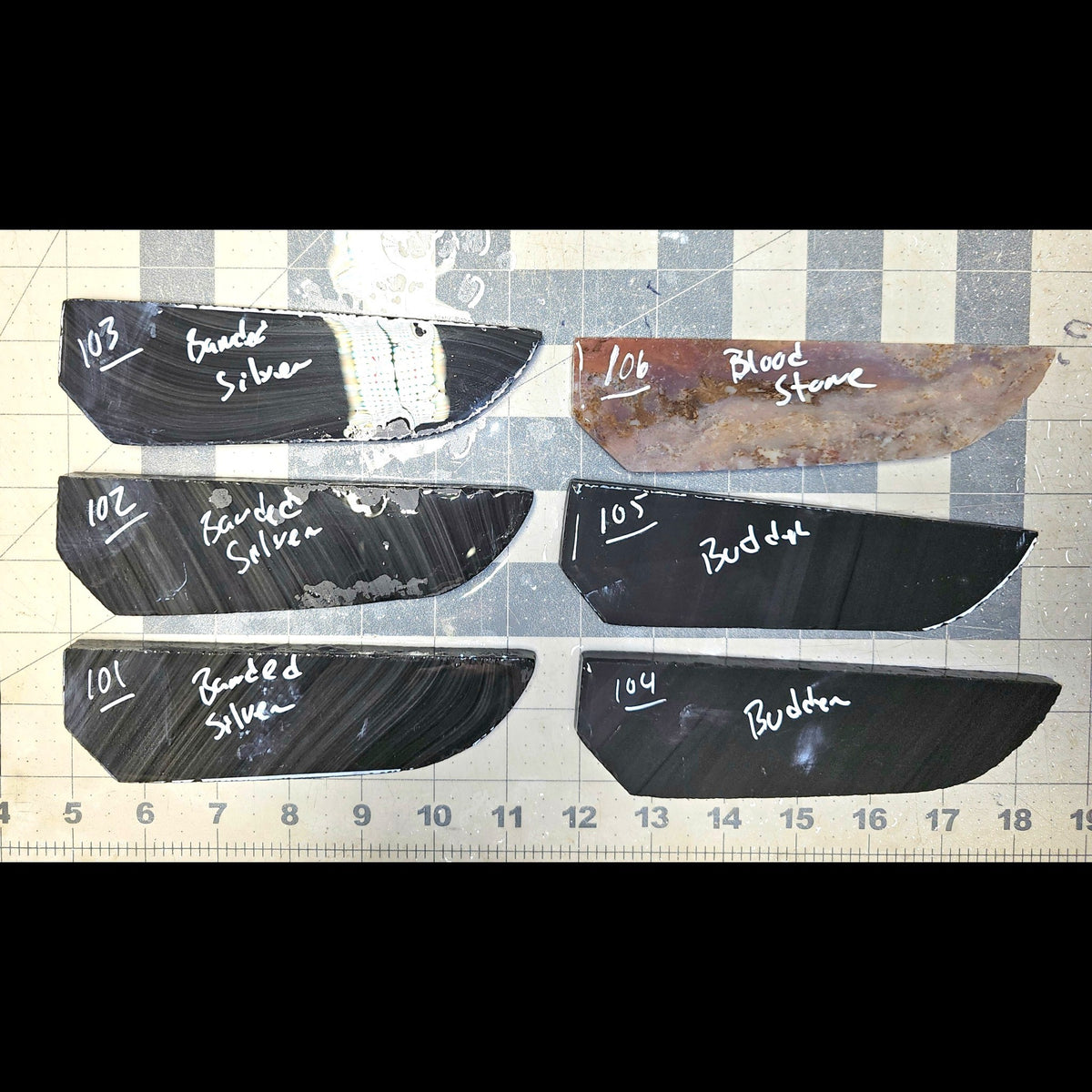 Page 11, Knife Blade Preforms,Flintknapping Slabs.