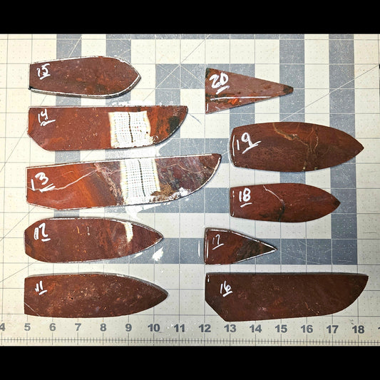 Page 2, Fancy Jasper Preforms,Flintknapping Slabs.