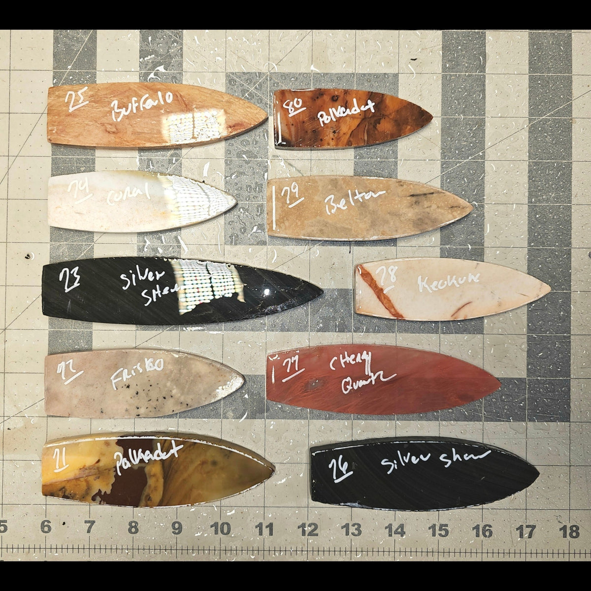 Page 8 Agate Basin Preforms,Flintknapping Slabs.