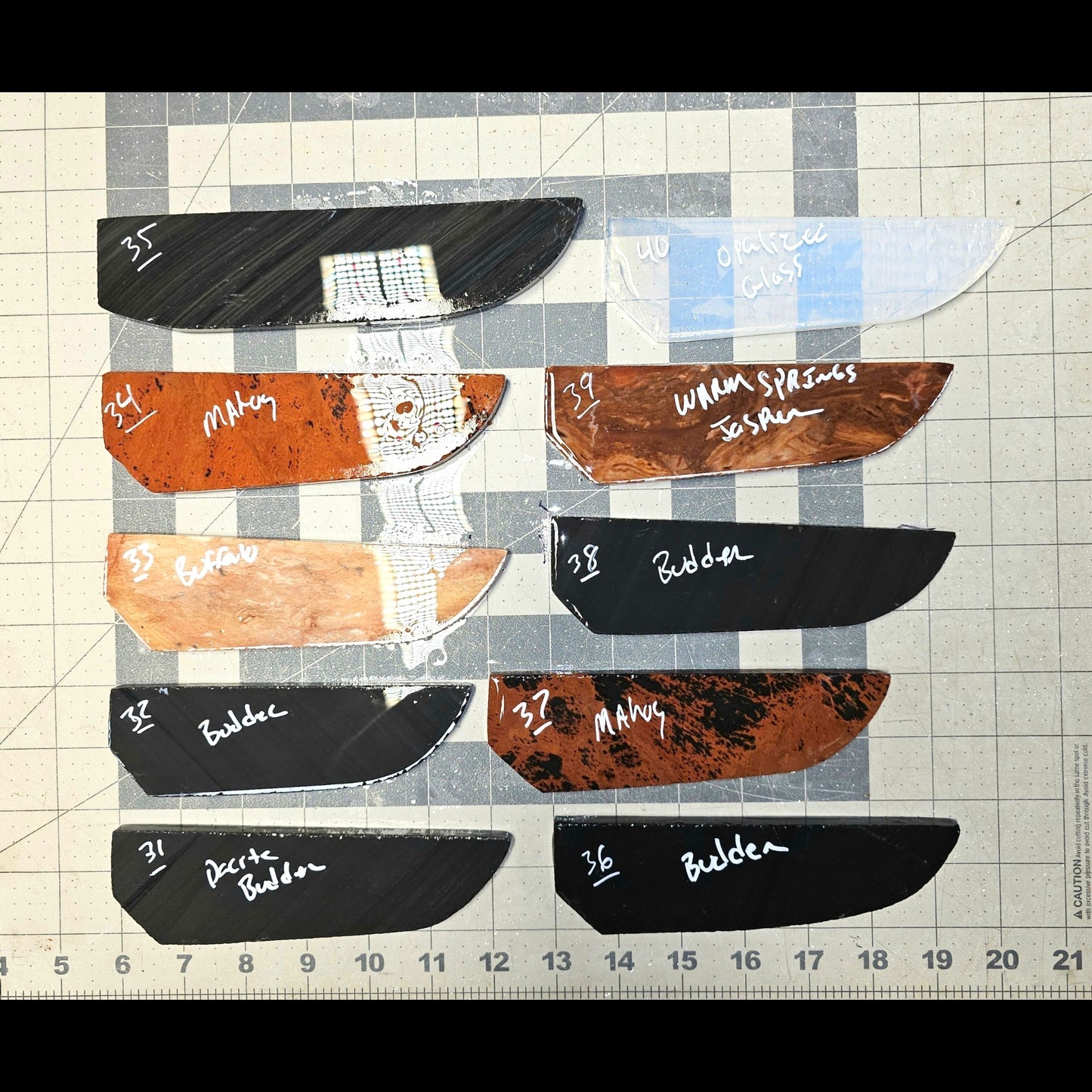 Page 4, Knife Blade Preforms,Flintknapping Slabs.