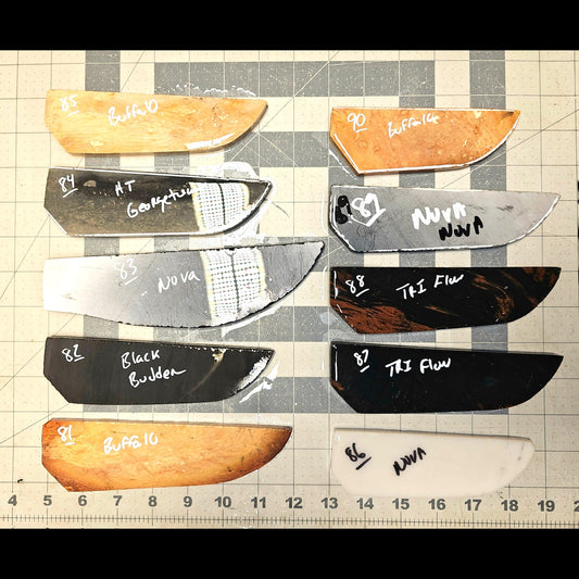 Page 9, Knife Blade Preforms,Flintknapping Slabs.